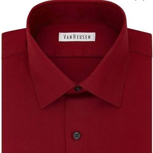 Van Heusen Men's TALL FIT Dress Shirts Lux Sateen Stretch Solid (Big and Tall)